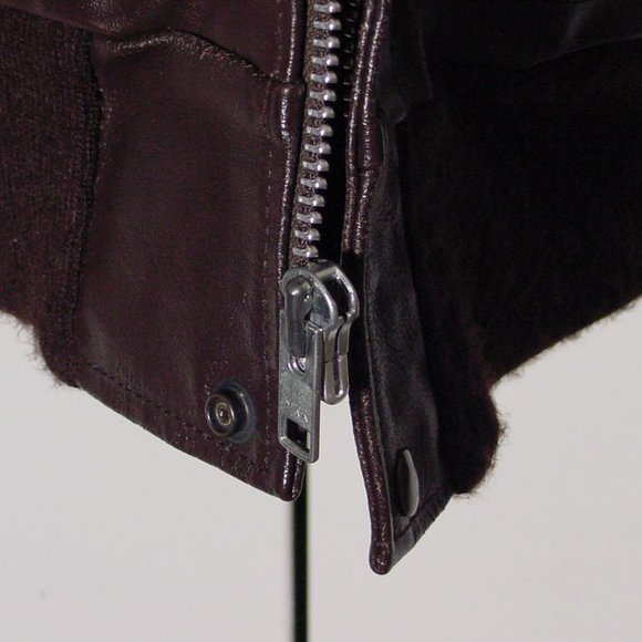 Vtg 80's Sears Leather Shop Brown Bomber jacket Sz 42 USA Made - Picture 3 of 10